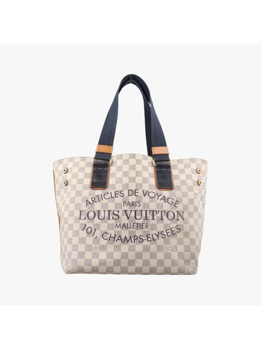 Louis Vuitton Plan Soleil Cava PM Azur Damier Canvas Handbag